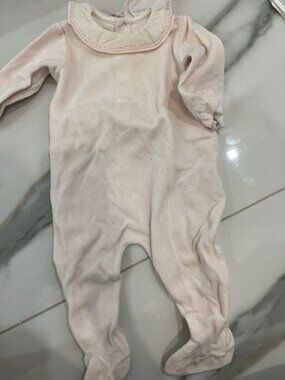 Bonpoint girls velour pajamas 3 months